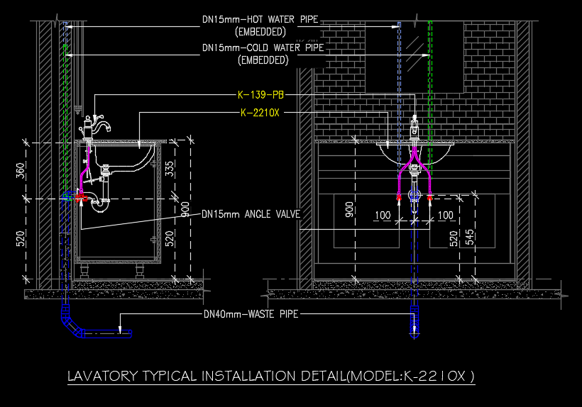 Lavatory Typical Detail Mepengineerings